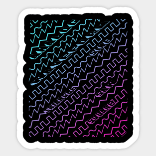 Synthesizer Waveforms for Electronic Musician Sticker